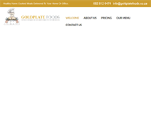 Tablet Screenshot of goldplatefoods.co.za